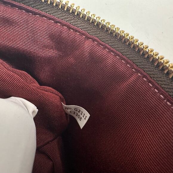 Coach Nolita 19 In Signature Canvas in Brown/1941 Red C3308 NWT - Picture 11 of 11